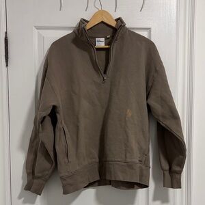 TNA Women’s Sweatfleece Boyfriend Fit Zip-Up Sweater